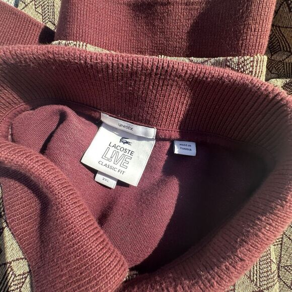 Lacoste Live Monogram Jacquard Polo Shirt Mens 3XL Unisex Classic Fit Brown - Picture 4 of 8